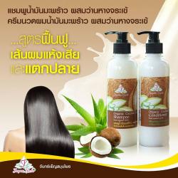 จันทร์เพ็ญแชมพูน้ำมันมะพร้าว ผสมว่านหางจระเข้